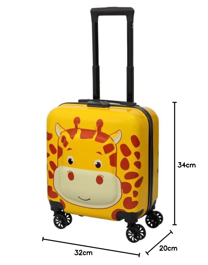 Image of Polo Class Polycarbonate Hard Shell 8 Spinner Wheels Junior Kids Trolley Bag-Yellow, Medium, 32 cm