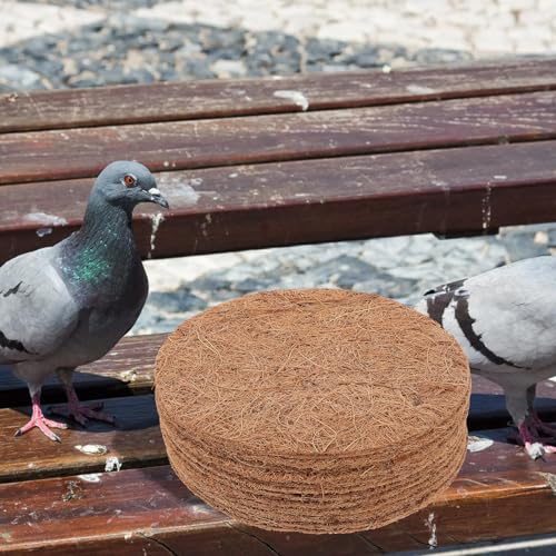 Image of Mipcase Coconut Fiber Pigeon Nest Mat 12 Pack 7.87 X 7.87 X 0.19 in Bird Nesting Pads for Pigeons Chicken and Poultry Breathable Nest Pads for Egg Protection and Breeding