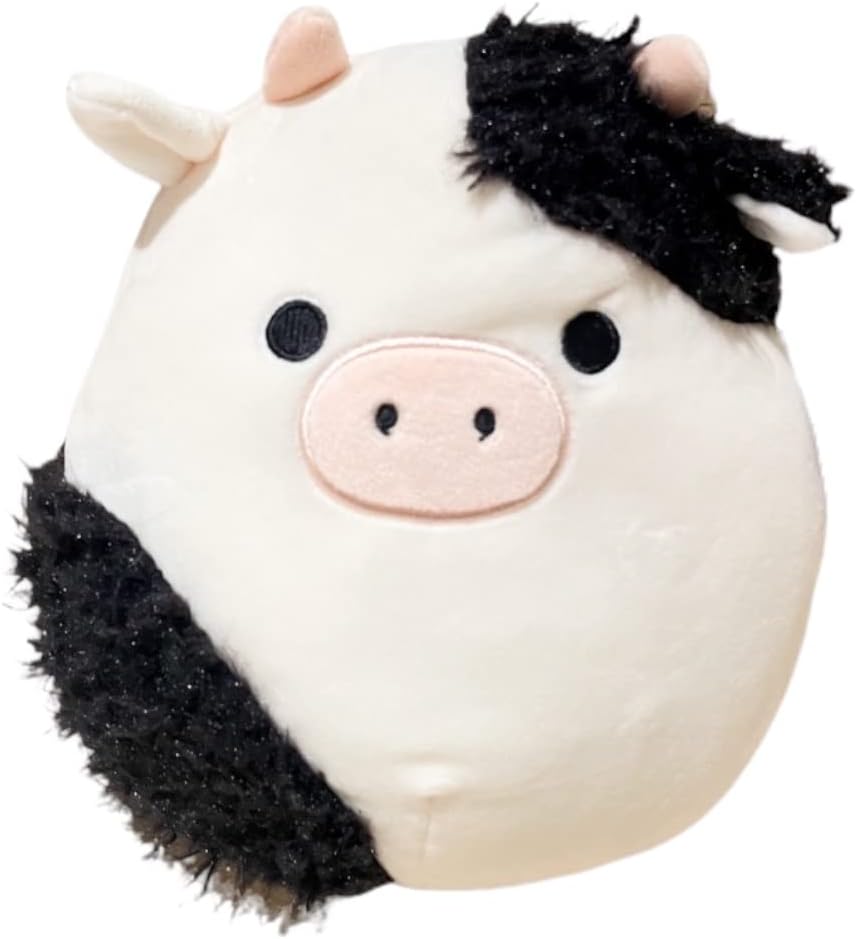 Squishmallows Official Kellytoy Easter Squad Squishy Soft Plush Toy Animal (8 Inch, Connor Cow (Fuzzy))