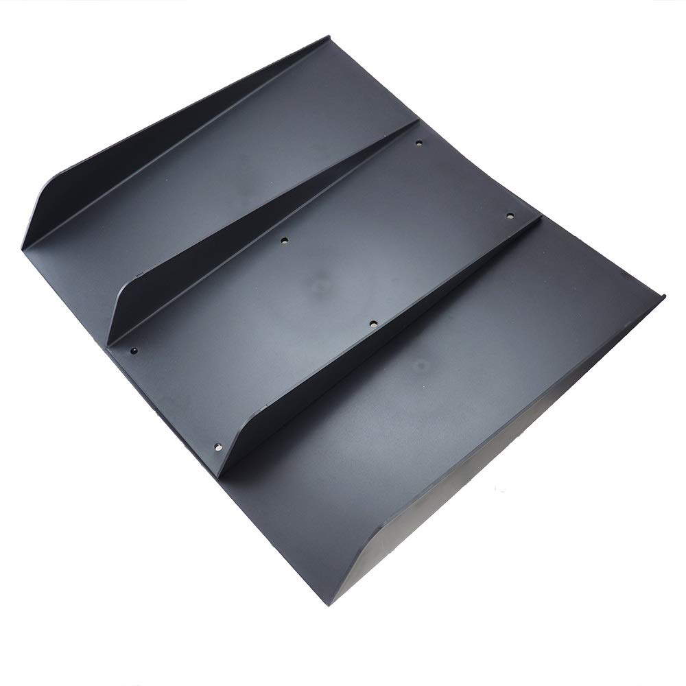 Universal Schwarz ABS Auto Heckspoiler Dekoration Fin 4 Flossen Diffusor Heckstoßstange Diffusor Lippe 22 X 21 Stoßstangenlippenabweiser