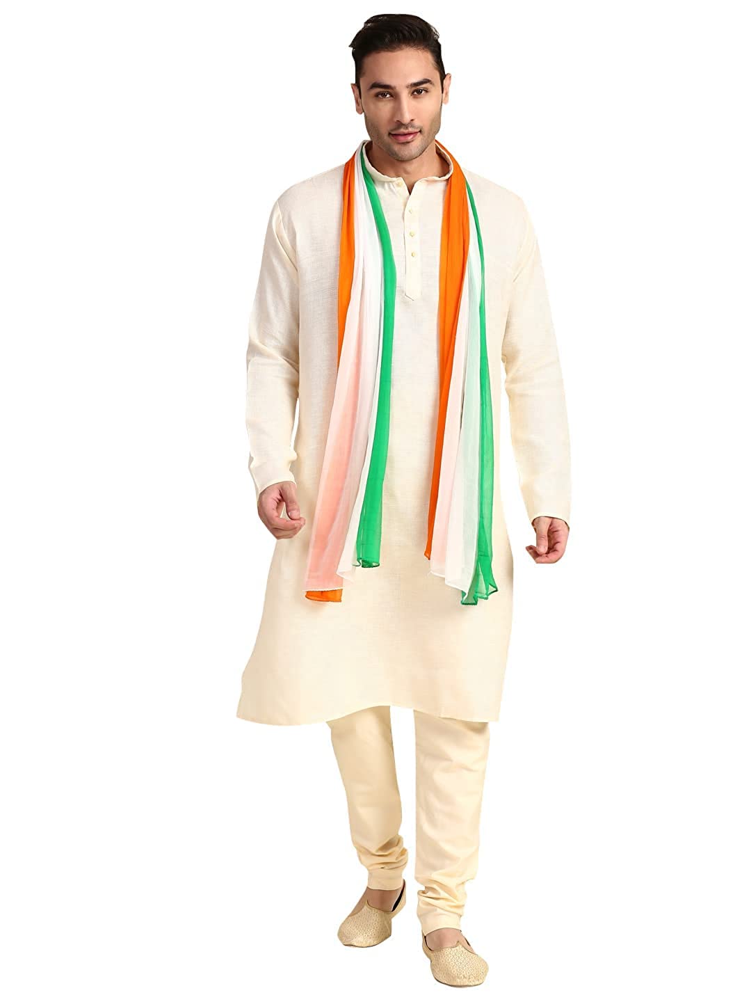 Ajmera`s Men`s Tiranga Dupatta, Multicolour, Free Size