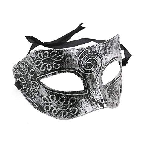 Veewon Venetian Mens Masquerade Ball Masks Face Mask for Party, Fancy Dress Ball, Masked Ball, Halloween (Silver) Cover