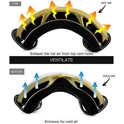 Juli Snowboard & Ski Goggles - Premium Snow Goggles (Gold) #TOP4