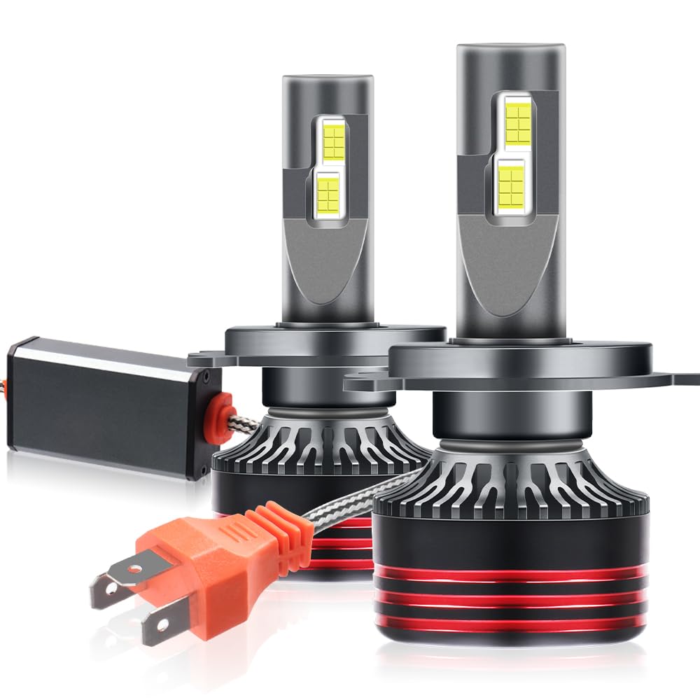 H4 9003 Fog Lights Bulb, 9003 H4 Light Bulbs,HB2 Car 6500K 12000LM 80W Fog Bulb Plug and Play, Pack of 2 (P11, H4 / 9003-3570 CSP LED Chips)