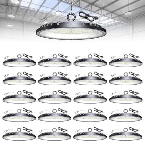 AIKVSXER 20 Pack UFO LED High Bay Light, 200W 30000LM LED Shop Lights