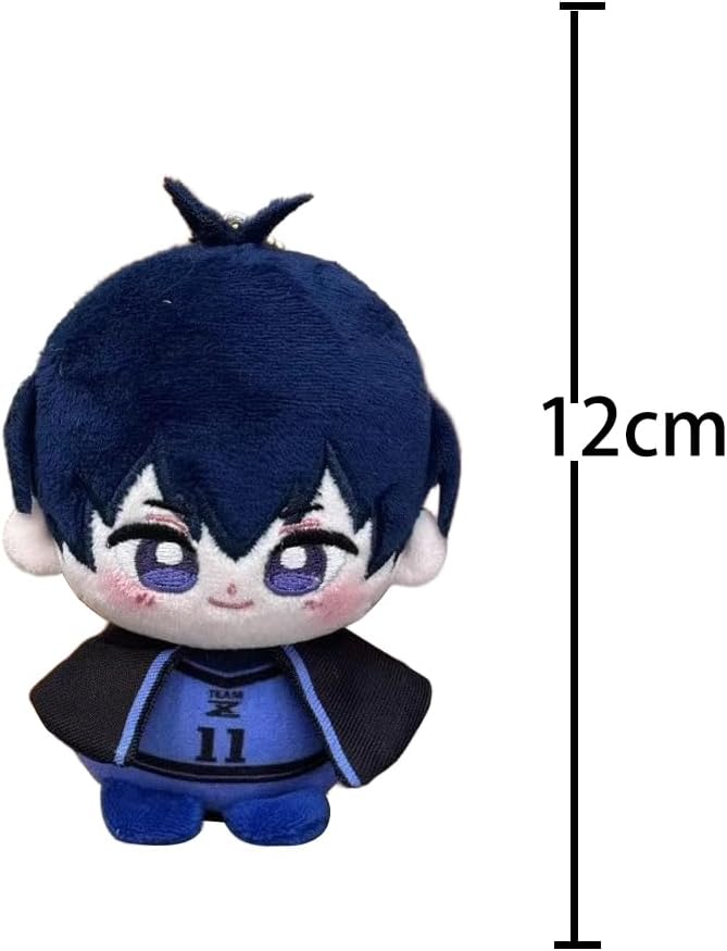 4pcs Isagi Yoichi Soft Figure Seishiro Nagi Keychain Anime Pendant Charm Mini Hug Pillow Decoration Collectible Gifts 12cm