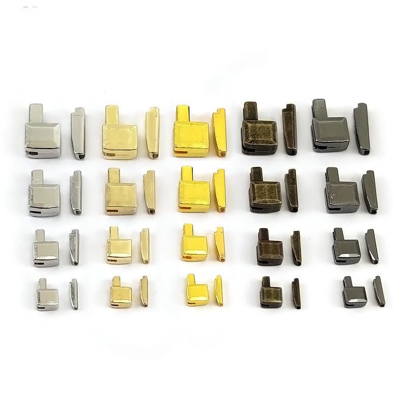 20/50 Sets Metall-Reißverschlussstopper 3# 5# 8# 10# Tasche Kleidung Abschließbarer Reißverschlussschieber Endverschluss Nähen Reparaturset DIY-Hardware-Zubehör-ZA162-Gold, Nr. 10, 50 Sets