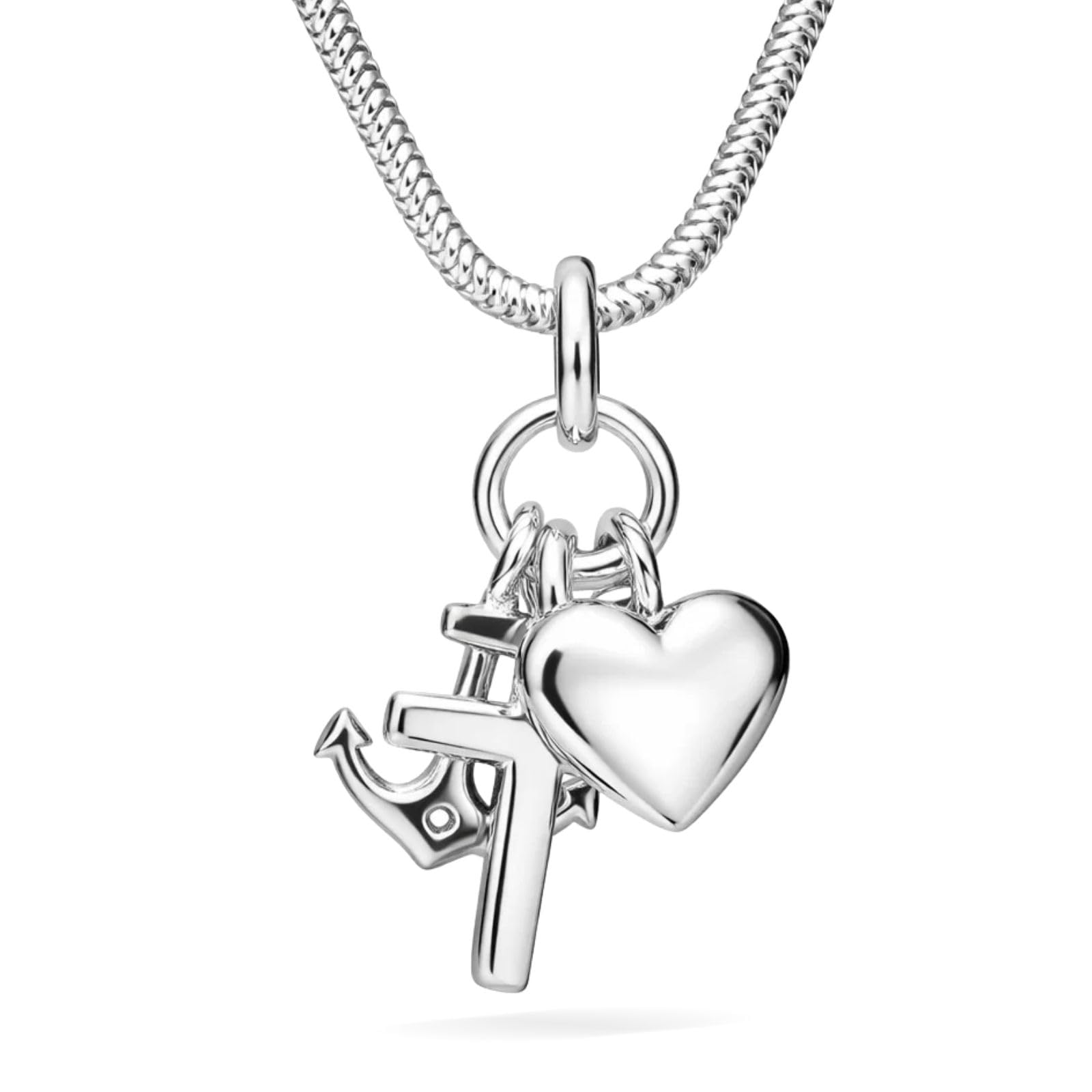 Halskette Aus Sterlingsilber Mit Anhänger Glaube Liebe Hoffnung Verstellbar
