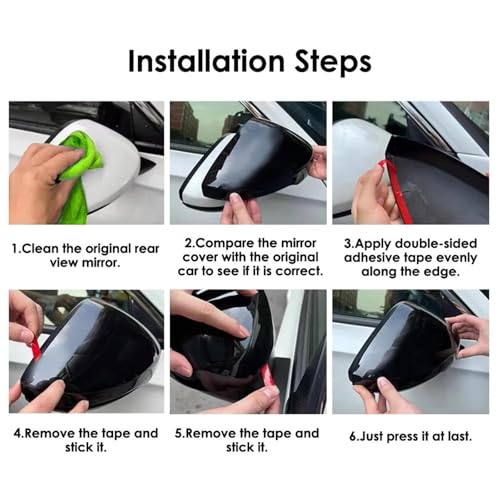 Boîtier de rétroviseur noir pour Opel Astra H 2004-2009 - 5