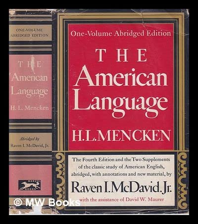 American Language: An Inquiry Into The Developm... B000WS28BY Book Cover
