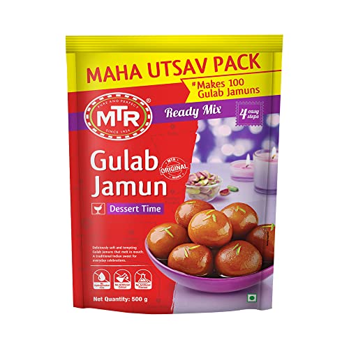 Gulab Jamun Mix 500g Pack| Ready-to-Make Mix | Makes Upto 100 Gulab Jamuns | Family Fun Dessert