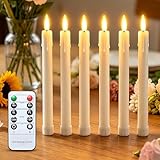 cimetech 6er Velas Led Efecto Llama cónicas sin llama, decoración