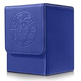 Caja de cubierta MTG con 2 divisores para más de 100 tarjetas con funda de señal, organizador de caja de mazo MTG Commander para Yugioh CCG TCG Sports