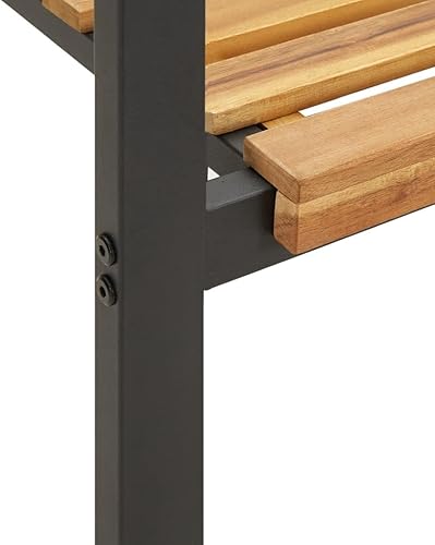 Miniatura 5 de Stackable Patio Chairs 8 pcs Solid Wood Acacia and Metal Dinning Room Lawn Sillas para Comedor Dining Table Chairs for Beach Living Room Courtyard