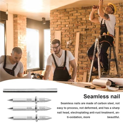 Clavos para rodapié de doble cabeza 800 piezas, fijador invisible sin rastro para madera maciza, metal resistente a la oxidación miniatura 6