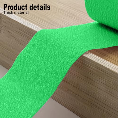 Image of 4 Crepe Paper Streamers Rolls, 328ft Pack of Green and Dark Green Crepe Paper for Birthday Wedding Baby Bridal Shower Decorations Christmas Craft Supplies (1.8 inch x 82 ft /Roll)