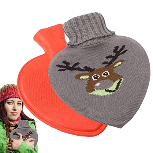 Garrafa de água quente com tampa,Aquecedor de mão saco quente em forma de coração - Seguro e Confort