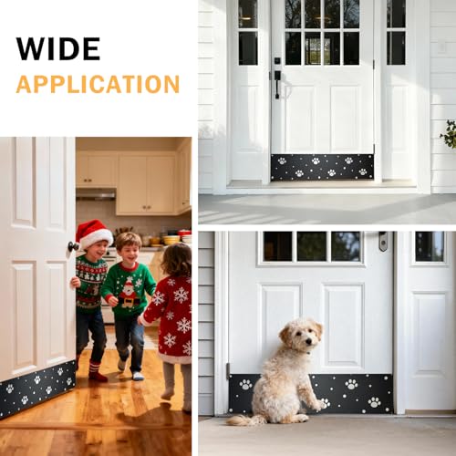 Door Kick Plate, 2mm Thick Aluminum Door Protector for Dog & Cat Scratching, Scratch-Resistant Kick Plate with Rounded Corners & Countersunk Holes, Easy Install, Black by MIYAO - Used condition - Image 7