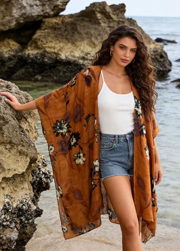 Image of Breezy Lane Kimonos for Women Swimsuit Coverups Beach Cover Up Swimwear Cardigan Summer