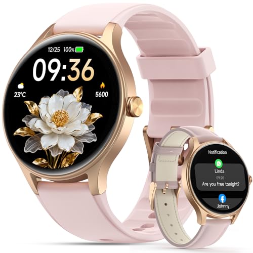 Woneligo Smart Watches for Women,1.57" HD Touchscreen SmartWatch(2 Bands) with