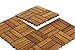 Bare Decor BARE-WF2009 Solid Teak Wood Interlocking Flooring Tiles (Pack of 10), 12