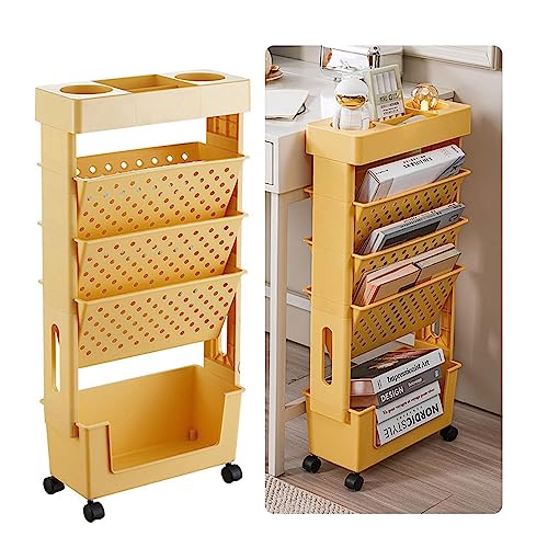 Bibliothèque à roulettes plastique durable pour bureau