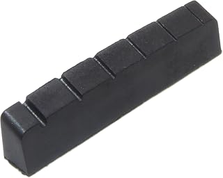 Graphite six string left handed guitar top nut 42x6mm White, Black or Ivory (Black)