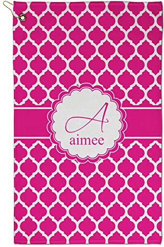 RNK Shops Personalized Moroccan Golf Towel - Poly-Cotton Blend - Small w/Name and Initial