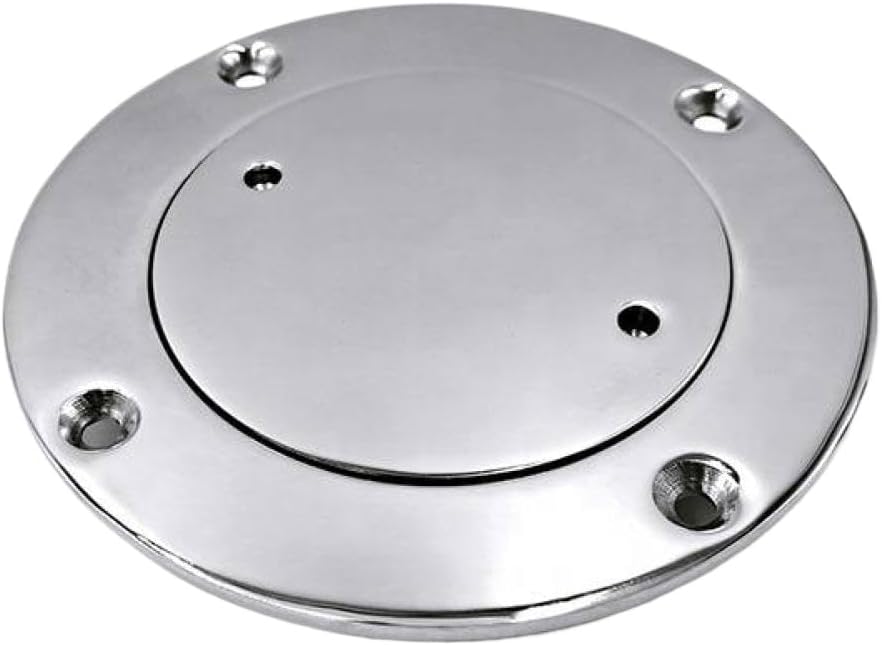 4 Inch Stainless Steel Deck Plate Mirror Polished Boat Access Hatch Cover for Marine Inspection and Deck Hardware