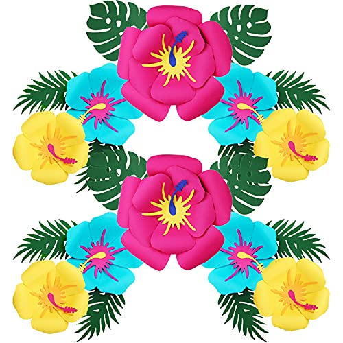 Kit kit hibiscus hawaïen en papier décoratif pour anniversaire guinguette