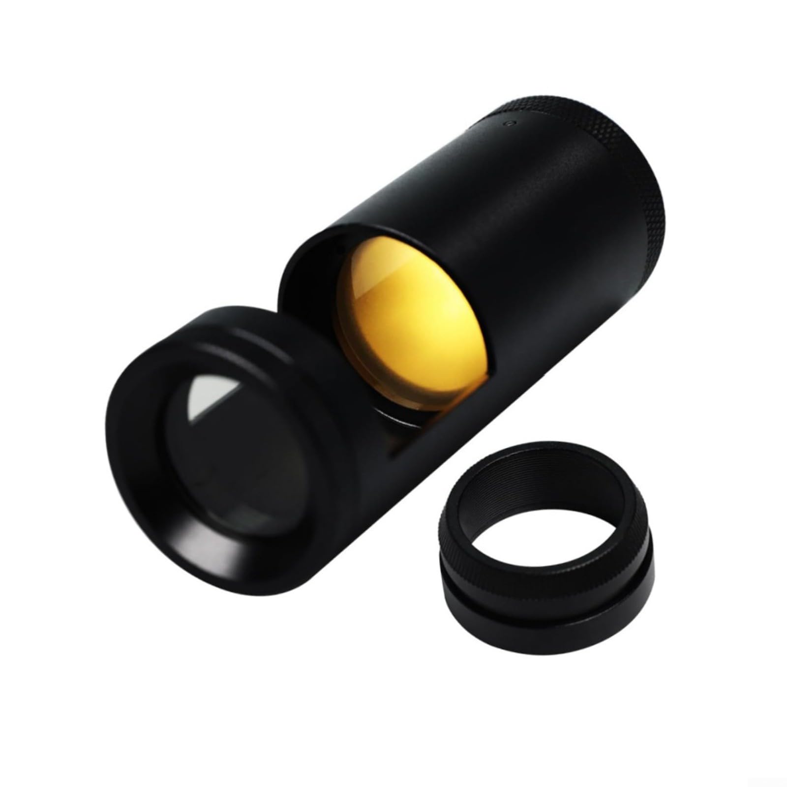 Gemas de filtro polarizadoras iluminadas LED, herramienta óptica de doble lente de mano, carcasa de aleación de aluminio con estuche de almacenamiento