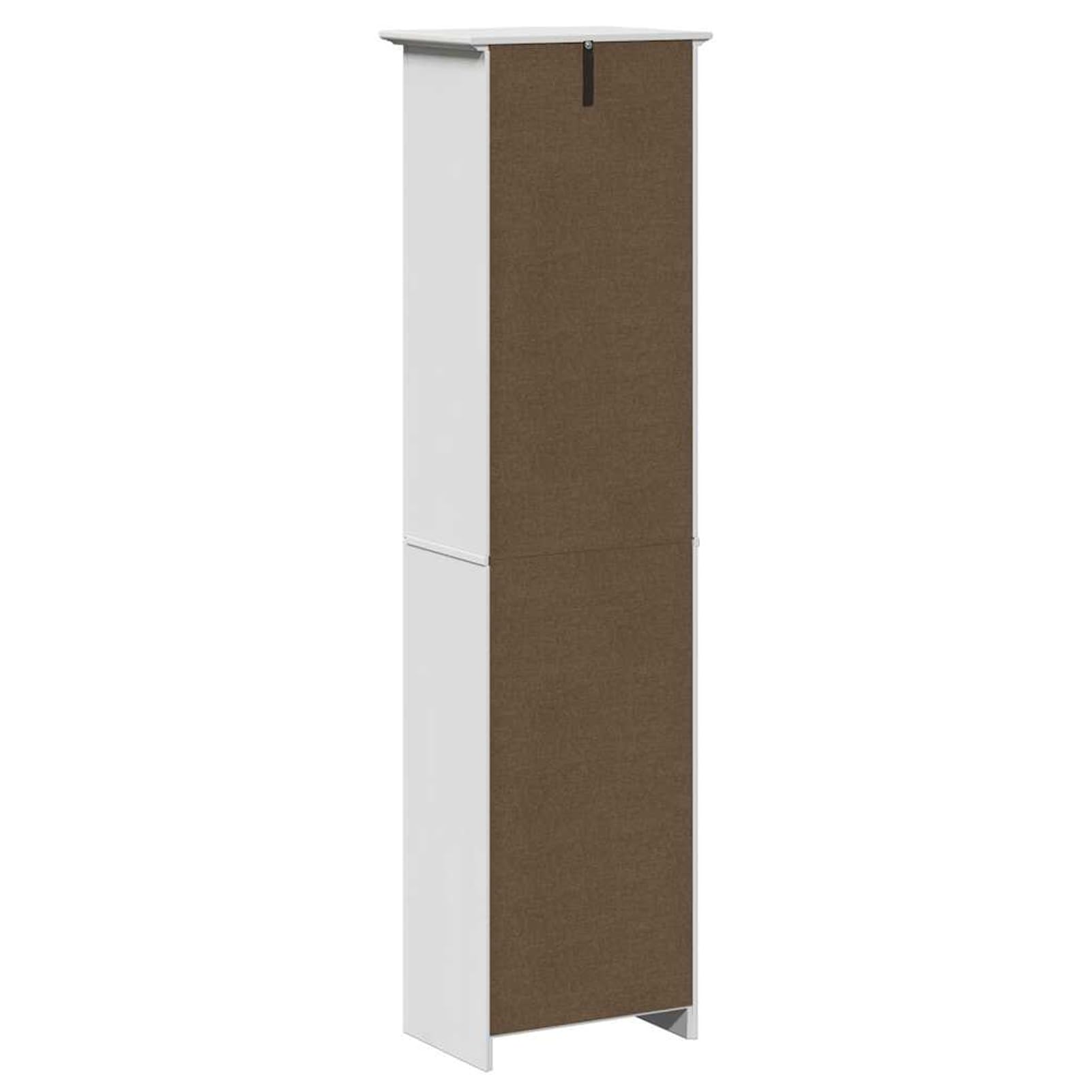 Szafka łazienkowa BODO 44 x 30 x 160 cm, biała, z litego drewna sosnowego i materiału drewnopochodnego z metalowym uchwytem do uporządkowanej organizacji łazienki