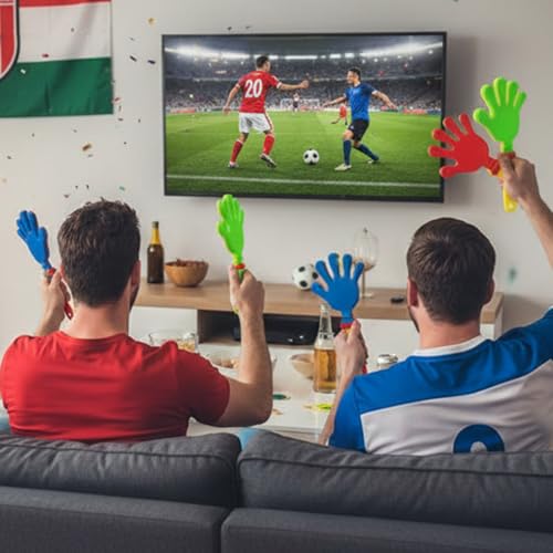Miniatura 6 de Yuvkin 3 Piezas Manos De Plástico Aplaudidoras Generadoras De Ruido Para Fiestas, Eventos Deportivos Y Conciertos, Accesorios De Fiesta Coloridos