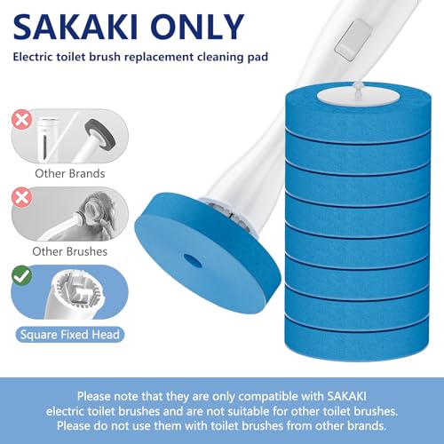Image of 36PCS Disposable Electric Toilet Brush Heads, Toilet Cleaner Refill Pads, 3 Layer Sponge Brush with Cleaner, Wand Refills for SAKAKI Electric Toilet Cleaning Brush(Machine Not Included)