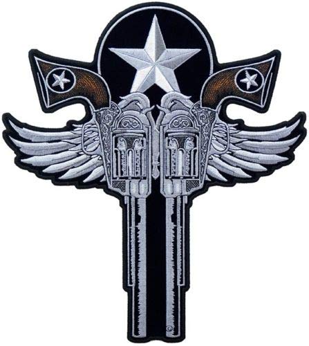 Motohog Unique Embroidered Iron & Sew Patch for Clothes (Cowboy Star, 12x 9.7 inches)