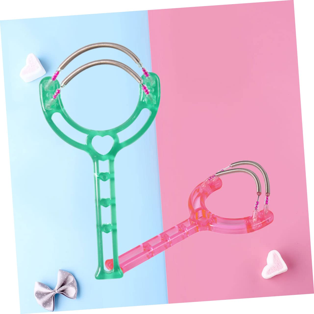 Didiseaon 3sets Spring Hair Removal Device Manual Epilator for Face Non-harsh Hair Cleaning Tool 2pcs*3 Random Color