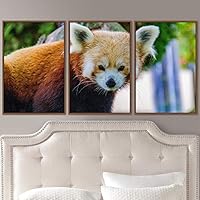 3 Piece Framed Canvas Wall Art Firefox Rustic Urban Canvas Prints Home Artwork Decoration for Living Room,Bedroom - 16