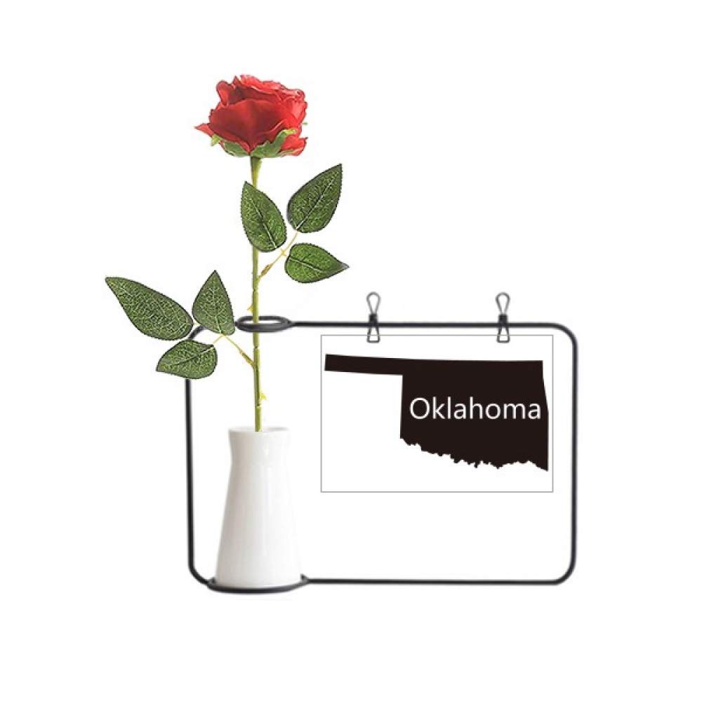 Fleurs artificielles Oklahoma carte USA suspendue de qualité premium