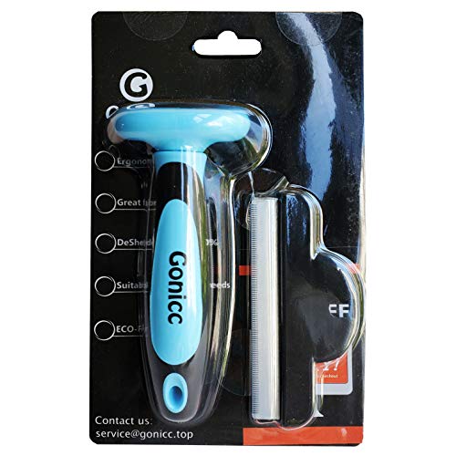 Gonicc PDT- 1001 Professional Pet De Shedding comb Tool Blue