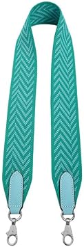 37.4" Purse Strap Wide Bag Strap Replacement Shoulder Strap Handbag Guitar Strap Purse Shoulder Strap Silver Clasp Green-B