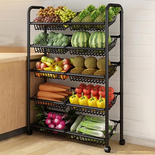 Hdhdhj 5-stöckiger Küchen-Badrollwagen HDHDHJ