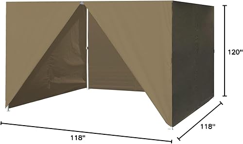 Miniatura 41 de Eurmax USA - Paredes con cierre completo para toldo desplegable de 10 x 15 pies, kit de 4 paredes solo (negro) Blanco,Verde bosque,Verde (Field