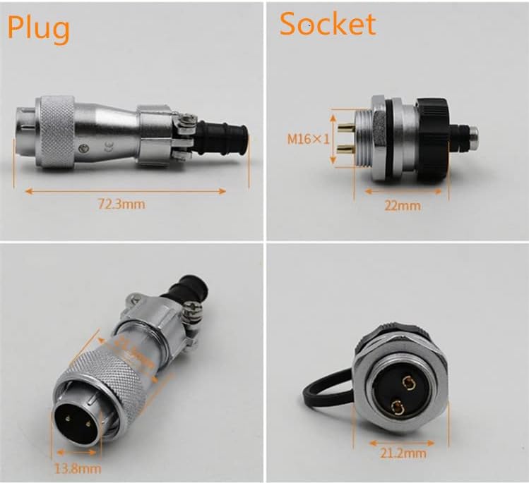 WF16 Male Plug and Female Jack Connector 5pin TI+ZM Power Cable Wire Connector Aviation Plug Socket