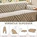 VClife Boho Couch Cover Grey Beige Herringbone Sectional Sofa Cover Chenille Couch Cover for 2 Cushion Couch Sofa Pet-Friendly Thick Loveseat Cover L Shape Sofa Couch Covers Furniture Protector Cover
