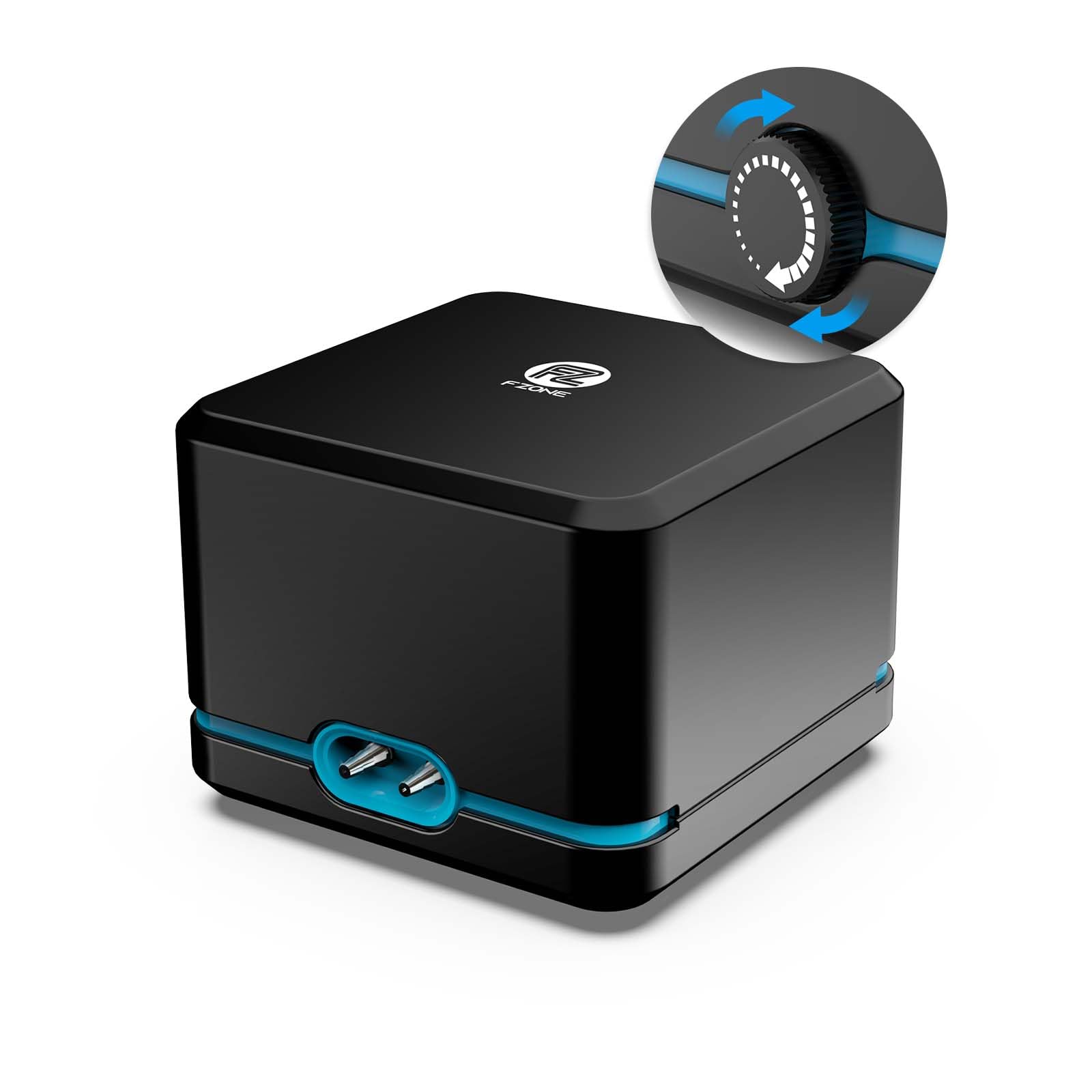 FZONE Ultra Quiet Aquarium Air Pump with Dual Outlets and Stones