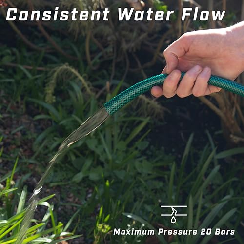 Faithfull 50M (164ft) Reinforced Hose 12.7 mm (1/2 Inch) Diameter – PVC Garden Hose Pipe