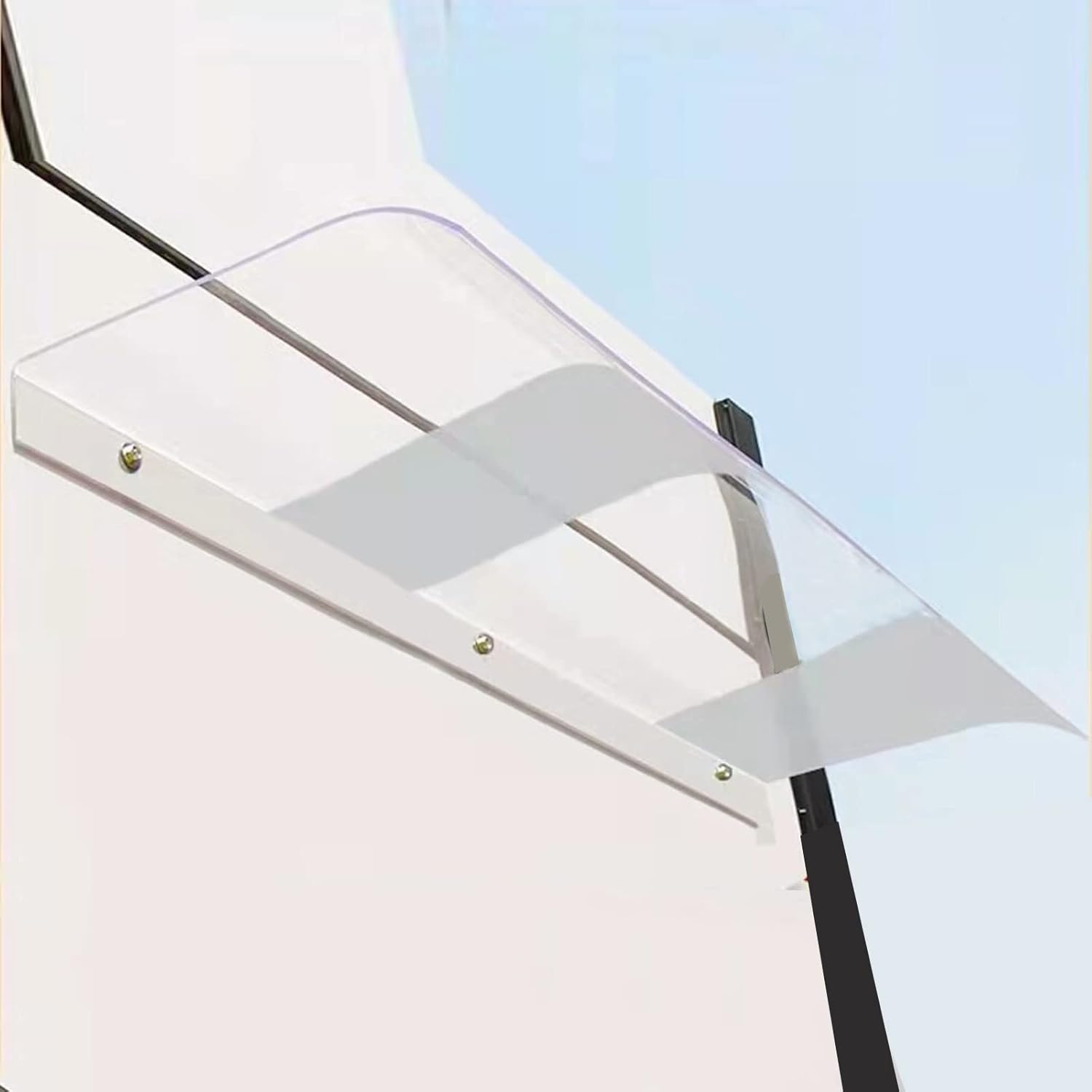 Front Door Canopy Outdoor Awning,Arched Window Awning Uv Rain Snow Protection Porch Awning 3.5mm Thick Polycarbonate Material,Rain Shelter Cover for Back Door,Porch,Window (50x100cm/20 x39)