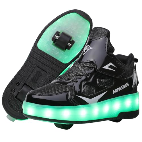 Image of Ylllu Kids LED Roller Skate Shoes with Wheel Light up Roller Shoes Gift for Girls Boys Children