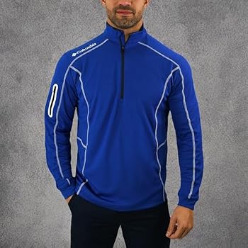 Columbia Pulôver masculino OMNI WICK Shotgun 1/4 zíper respirável