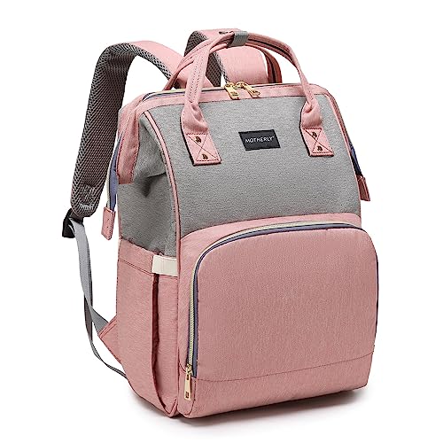 motherly Stylish Babies Diaper Bags for Mothers – Economical Version (Grey and Pink)